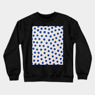 Blue dots, Abstract pattern, Mid century abstract art Crewneck Sweatshirt